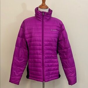 Columbia Purple and Black Puffer Jacket Size Large